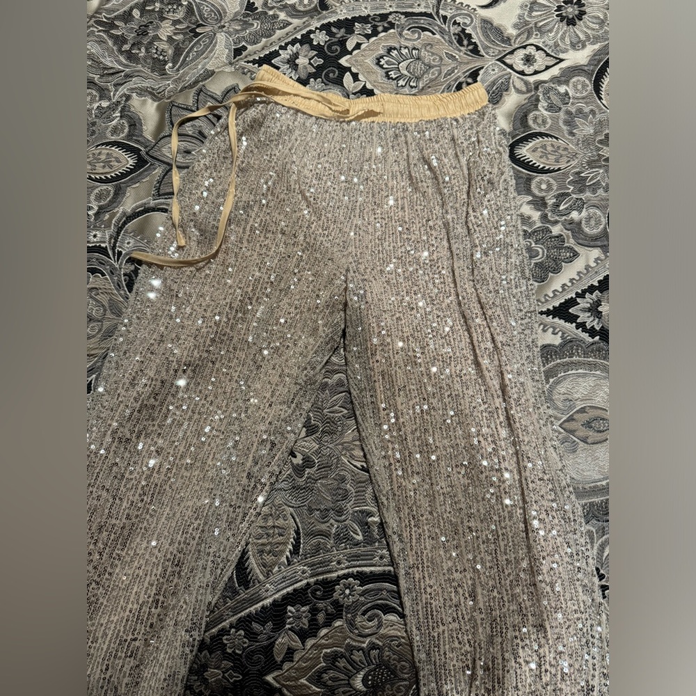 12th Tribe sequin joggers brand new